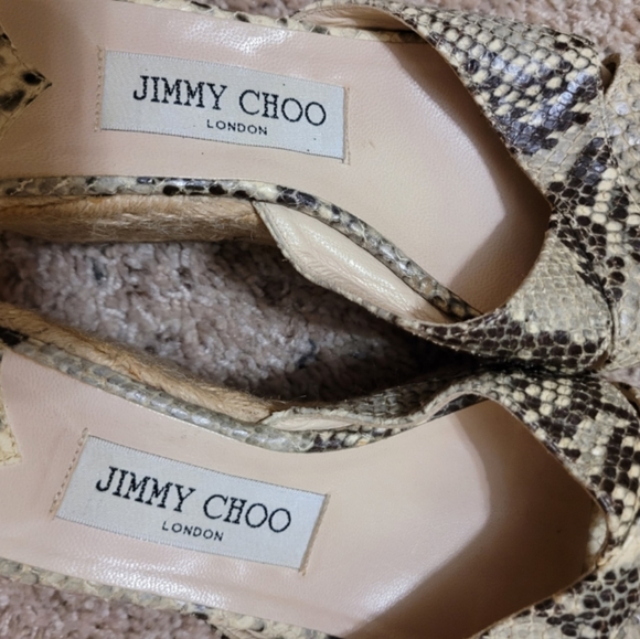 Designer JIMMY CHOO Snakeskin Wedges Aut… - Picture 7 of 11